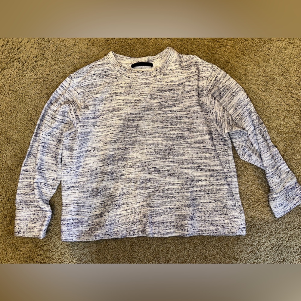 Banana Republic Marled Gray Crew Neck Sweater